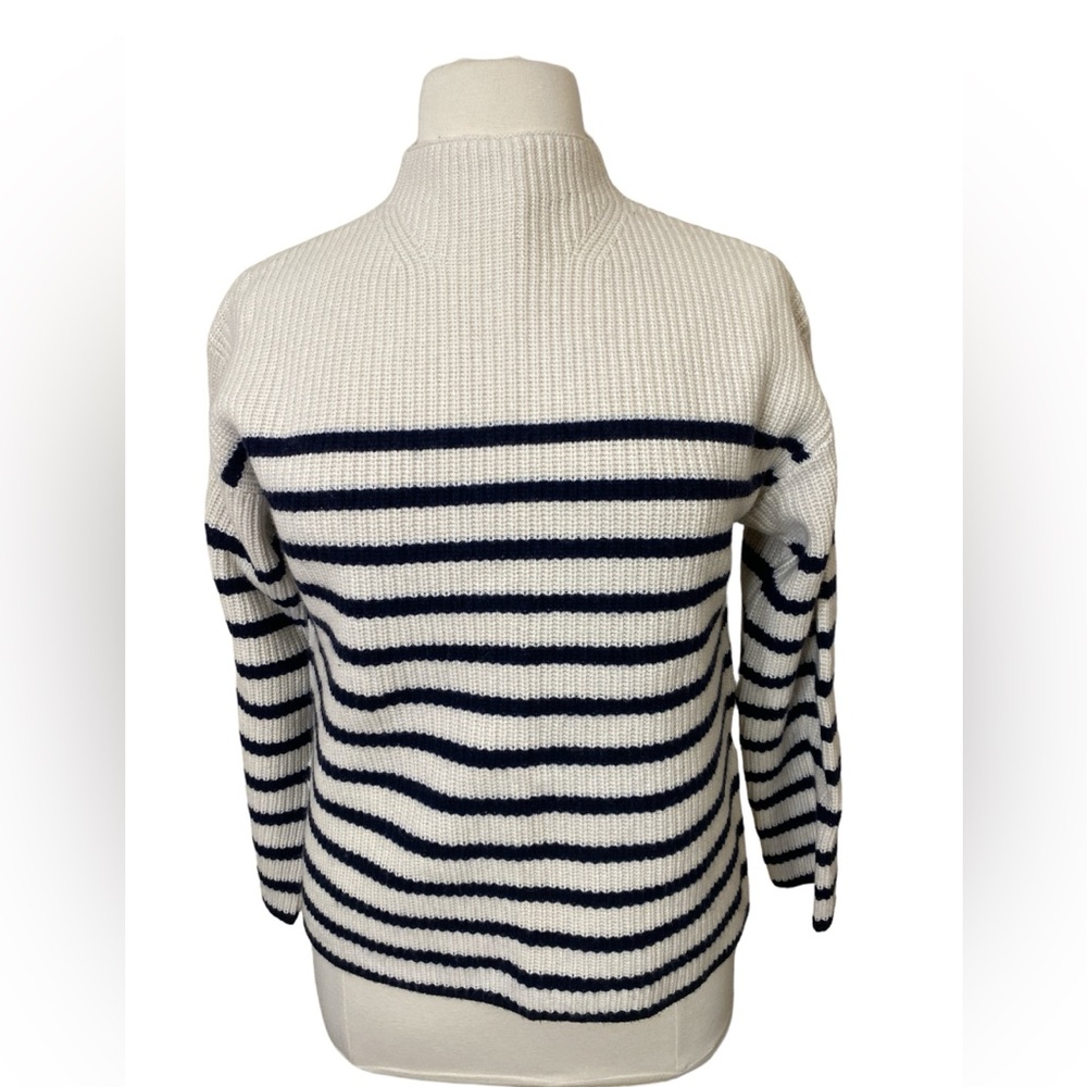 Rails Claudia Cream & Navy Stripe Wool Blend Swea… - image 2